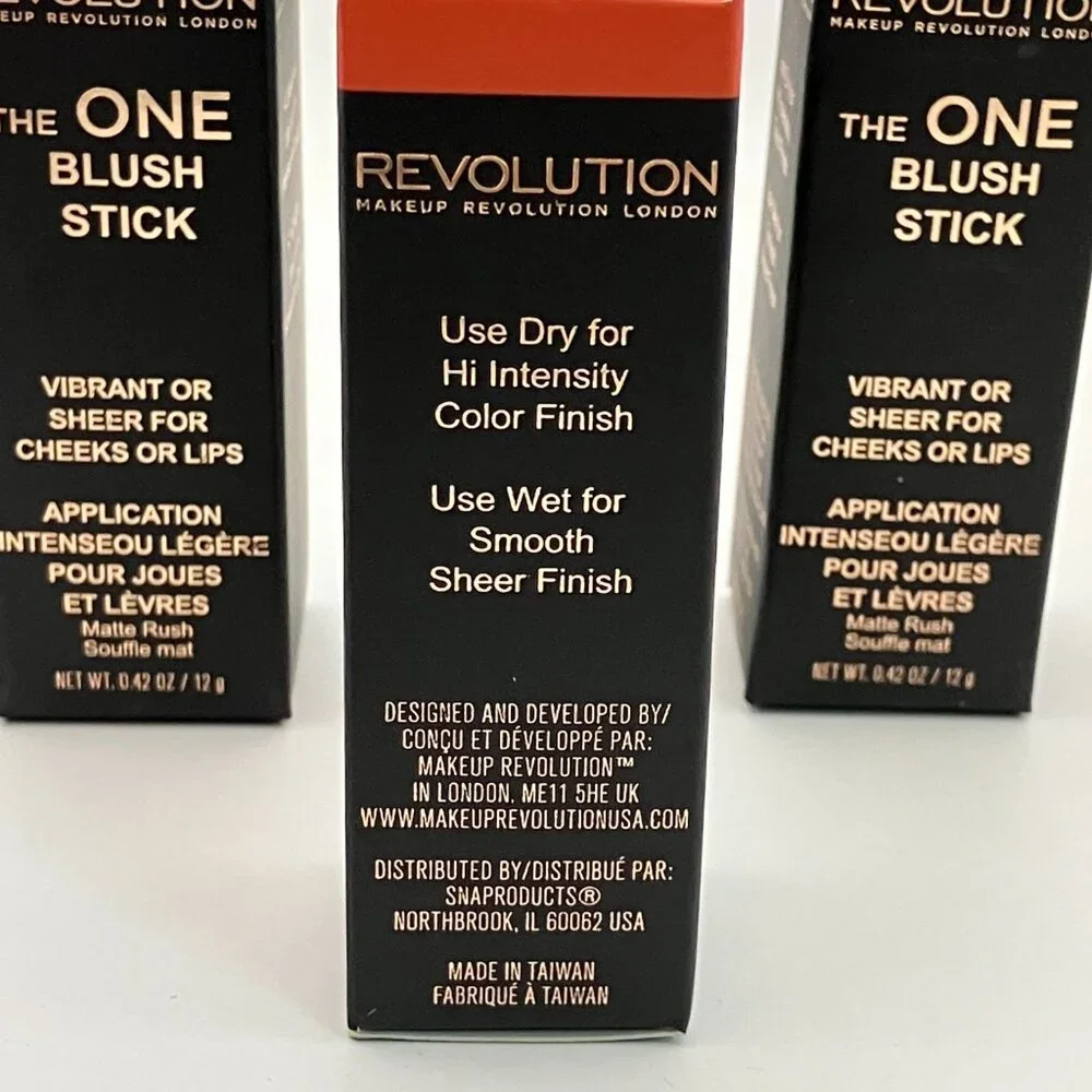 Makeup Revolution The One Fast Base Blush Stick Vibrant Or Sheer For Cheeks Lips